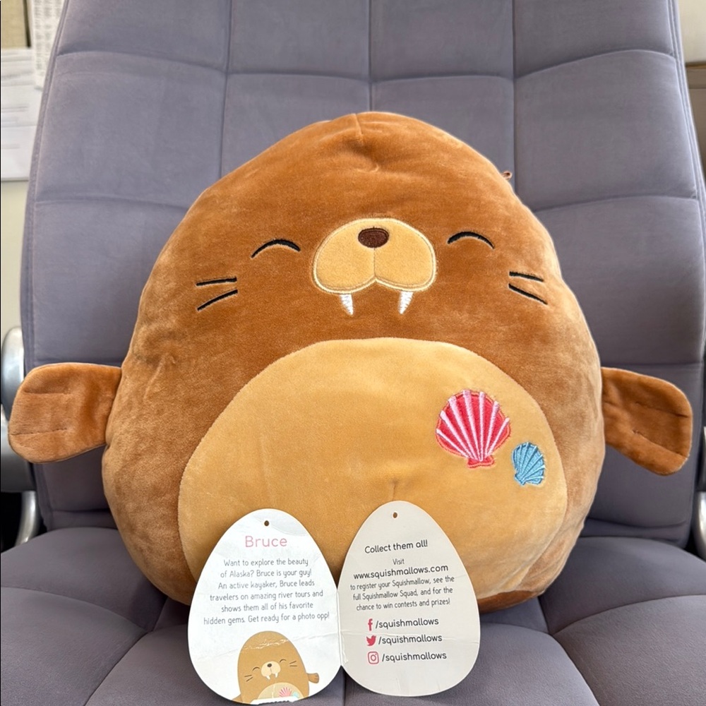 Squishmallows Bruce the Walrus Plush 12 inch
